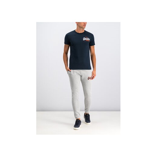 Superdry T-Shirt M1000061A Granatowy Regular Fit Superdry XXL wyprzedaż MODIVO