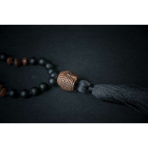 BUDDA MALA  /// naszyjnik XXL mybaze-com szary drewno