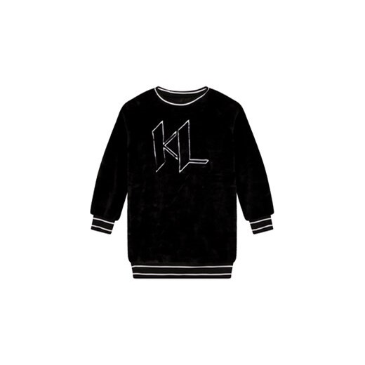 Karl Lagerfeld Kids Sukienka codzienna Z12229 M Czarny Regular Fit 5A okazja MODIVO