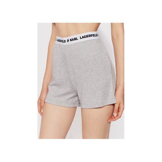 KARL LAGERFELD Szorty piżamowe Logo 215W2183 Szary Karl Lagerfeld XS promocja MODIVO