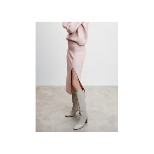 Mango Spódnica midi Kylie 47040374 Różowy Slim Fit Mango XL wyprzedaż MODIVO