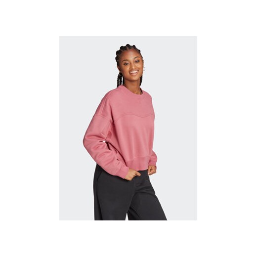 adidas Bluza Lounge Fleece Sweatshirt HZ4377 Różowy Loose Fit S MODIVO
