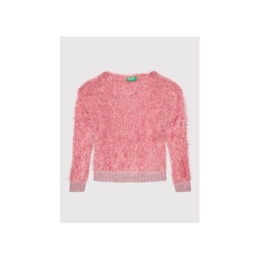 United Colors Of Benetton Sweter 1153Q1143 Różowy Regular Fit United Colors Of Benetton 110 promocja MODIVO