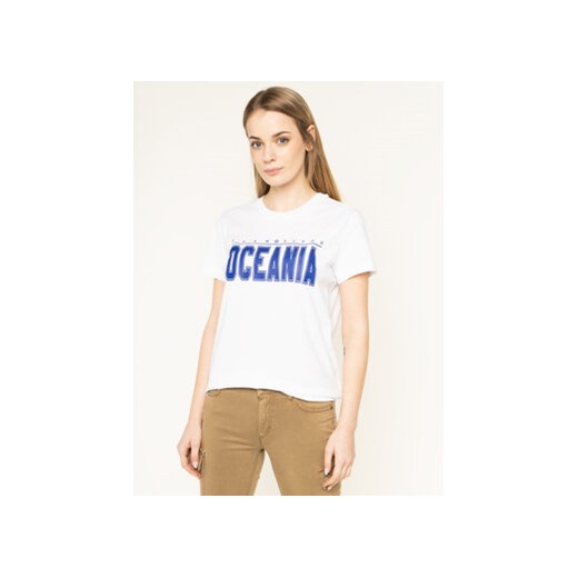 Silvian Heach T-Shirt Continents PGP20392TS Biały Regular Fit XS okazyjna cena MODIVO