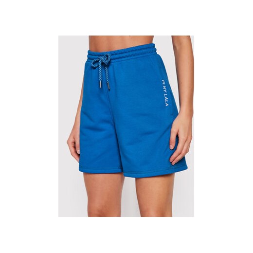 PLNY LALA Szorty sportowe Shorty PL-SI-SH-00007 Niebieski Loose Fit XXS wyprzedaż MODIVO