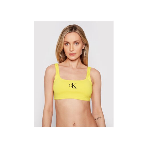 Calvin Klein Swimwear Góra od bikini KW0KW01404 Żółty S MODIVO