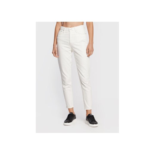 Calvin Klein Jeans Jeansy J20J219525 Biały Mom Fit 33 okazyjna cena MODIVO