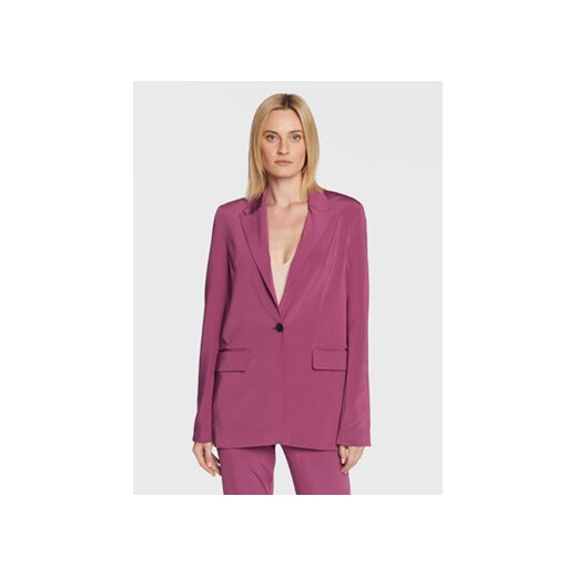 Remain Marynarka Blazer Shiny Slinky RM1770 Fioletowy Regular Fit Remain 36 MODIVO