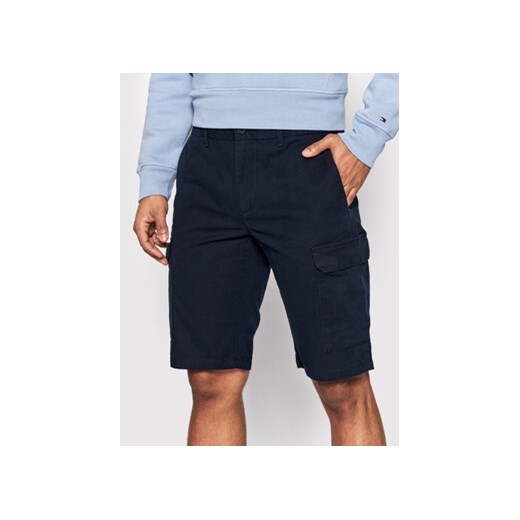 Tommy Hilfiger Szorty materiałowe John MW0MW24953 Granatowy Regular Fit Tommy Hilfiger 38 okazyjna cena MODIVO
