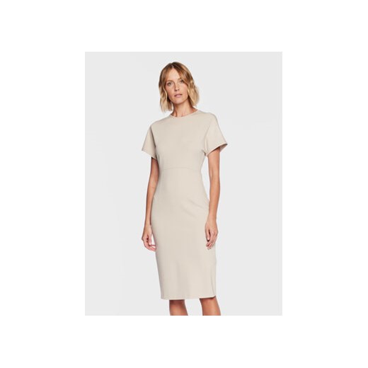 Max Mara Leisure Sukienka codzienna Eco 23362105 Écru Regular Fit L promocja MODIVO