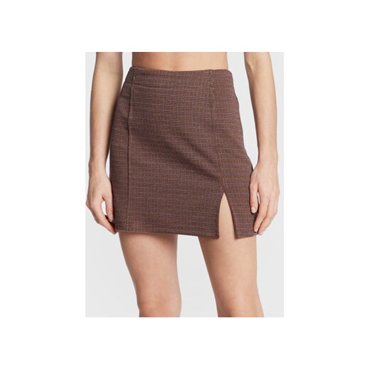 Brave Soul Spódnica trapezowa LSKJ-272EVEE Brązowy Slim Fit M MODIVO