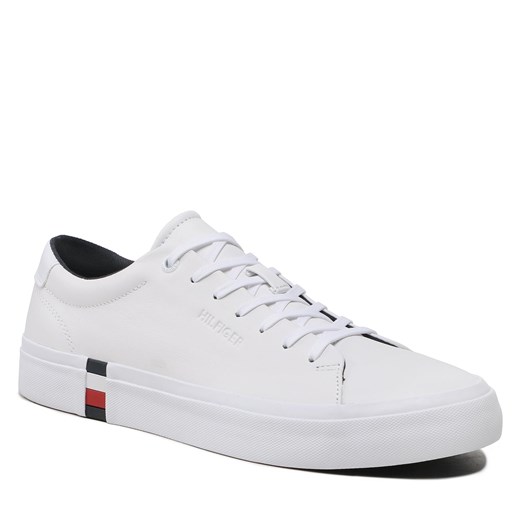 Sneakersy Tommy Hilfiger Modern Vulc Corporate Leather FM0FM04351 White YBR Tommy Hilfiger 42 promocja eobuwie.pl