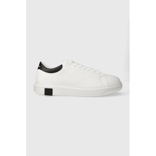 Armani Exchange sneakersy skórzane kolor biały XUX123 XV534 K488 ze sklepu ANSWEAR.com w kategorii Trampki męskie - zdjęcie 167339168