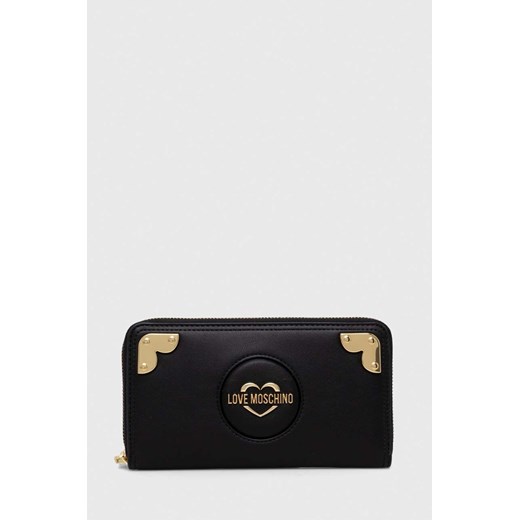 Love Moschino portfel damski kolor czarny ze sklepu ANSWEAR.com w kategorii Portfele damskie - zdjęcie 167339177