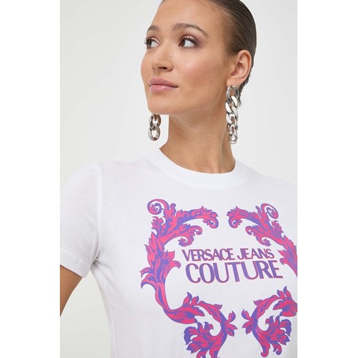 Versace Jeans Couture t-shirt bawełniany damski kolor biały XS ANSWEAR.com