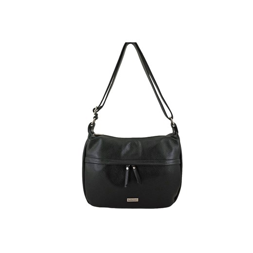 Pojemna torebka na ramię z kieszenią - Czarna ze sklepu Barberinis w kategorii Listonoszki - zdjęcie 167348808
