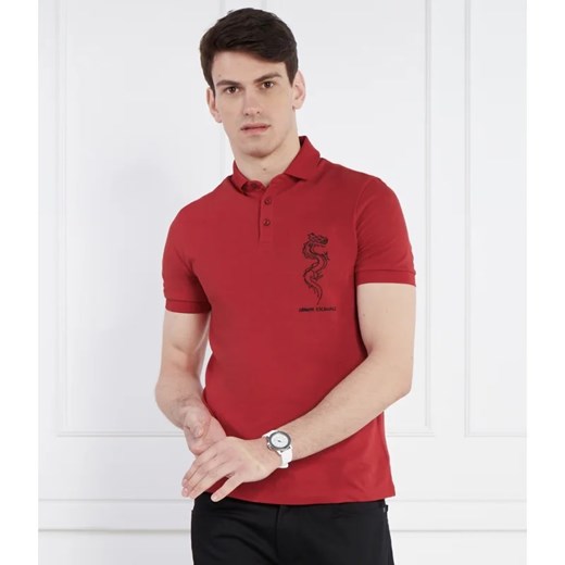T-shirt męski Armani Exchange czerwony z krótkim rękawem 