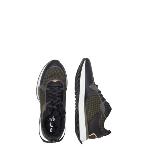 Buty sportowe męskie BOSS HUGO czarne z tworzywa sztucznego sznurowane 