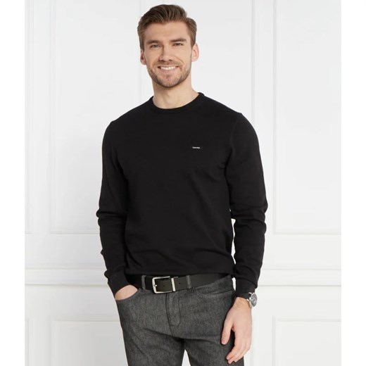 Calvin Klein Sweter | Regular Fit | z dodatkiem jedwabiu ze sklepu Gomez Fashion Store w kategorii Swetry męskie - zdjęcie 167354827
