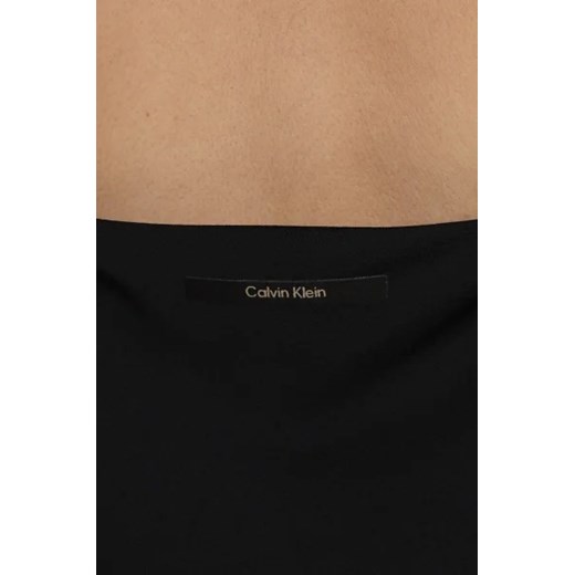 Calvin Klein bluzka damska z wiskozy z dekoltem w serek casual 