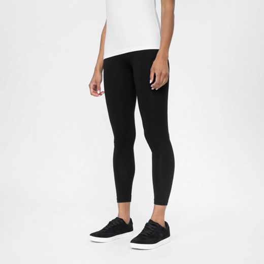 Damskie legginsy dzianinowe 4F NOSD4-LEG301 - czarne ze sklepu Sportstylestory.com w kategorii Spodnie męskie - zdjęcie 167362136