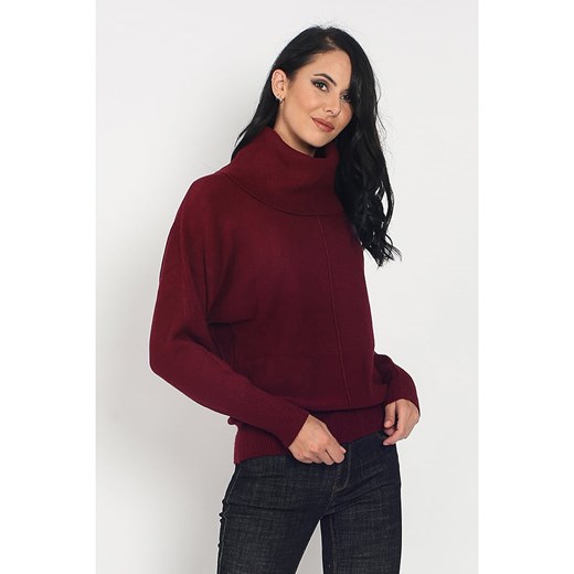 ASSUILI Sweter w kolorze bordowym ze sklepu Limango Polska w kategorii Swetry damskie - zdjęcie 167364857