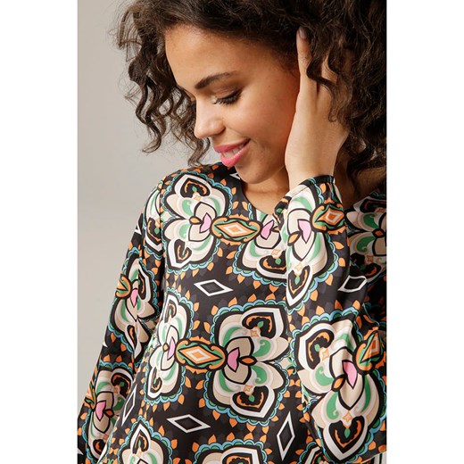 Aniston Sukienka w kolorze czarnym ze wzorem Aniston 36 wyprzedaż Limango Polska