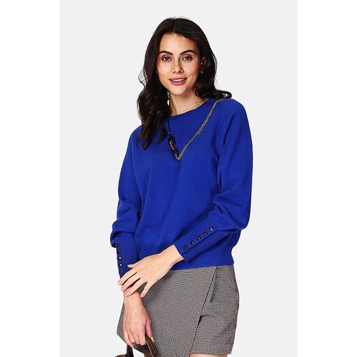 ASSUILI Sweter w kolorze niebieskim ze sklepu Limango Polska w kategorii Swetry damskie - zdjęcie 167365267