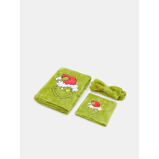 Sinsay - Ręcznik 3 pack Grinch - zielony Sinsay Jeden rozmiar Sinsay