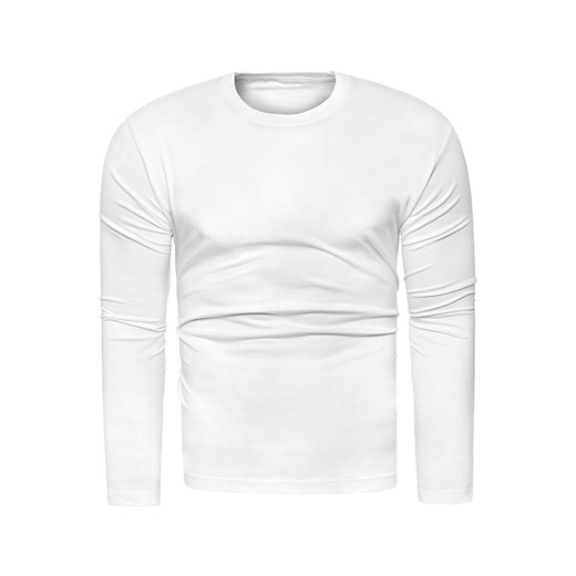 Bluza męska longsleeve NLSOK - biała Risardi XXL Risardi okazyjna cena