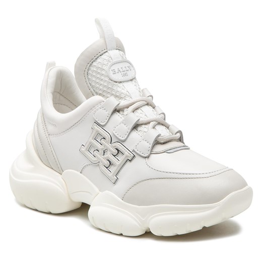 Sneakersy Bally Claires 6300051 Dustywhit/Wht/Silver 36 eobuwie.pl