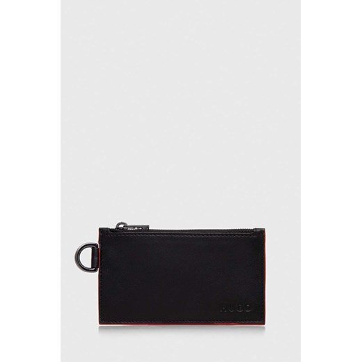 HUGO portfel skórzany męski kolor czarny 50511295 ze sklepu ANSWEAR.com w kategorii Portfele męskie - zdjęcie 167375876