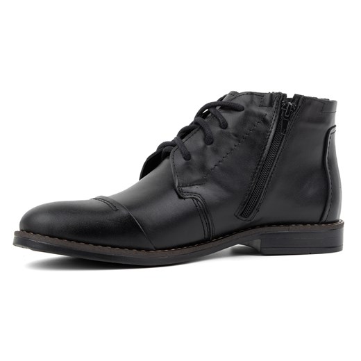 Buty męskie zimowe eleganckie trzewiki 282LU czarne ze sklepu butyolivier w kategorii Buty zimowe męskie - zdjęcie 167376595