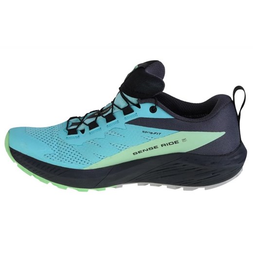 Buty trekkingowe męskie turkusowe Salomon sznurowane sportowe