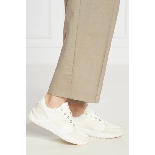 Buty sportowe damskie BOSS HUGO sneakersy białe sznurowane płaskie 