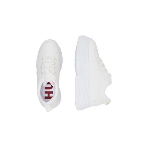 Buty sportowe damskie Hugo Boss sneakersy białe na platformie sznurowane 