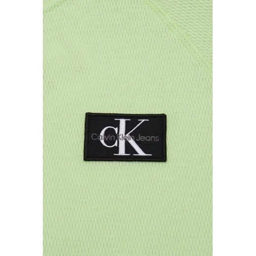 T-shirt chłopięce Calvin Klein zielony z długim rękawem 