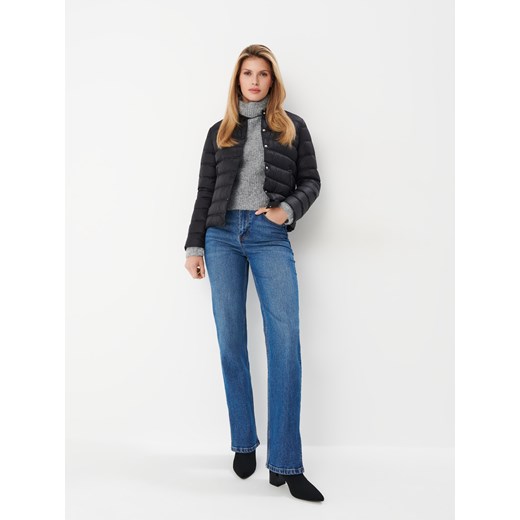 Czarna kurtka damska Mohito bez kaptura krótka 