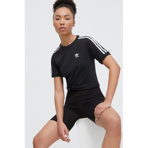 adidas Originals t-shirt 3-Stripes damski kolor czarny IU2420 ze sklepu ANSWEAR.com w kategorii Bluzki damskie - zdjęcie 167384047