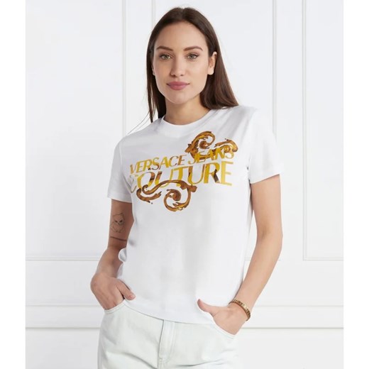 Versace Jeans Couture T-shirt | Regular Fit ze sklepu Gomez Fashion Store w kategorii Bluzki damskie - zdjęcie 167384936