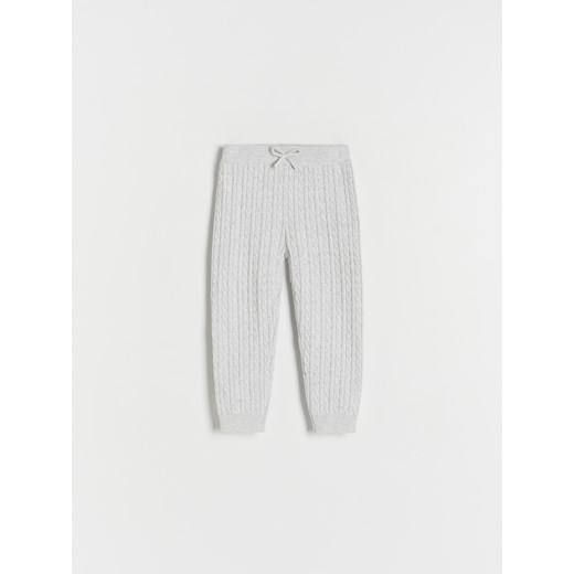 Reserved - Dzianinowe spodnie - jasnoszary ze sklepu Reserved w kategorii Spodnie i półśpiochy - zdjęcie 167386325
