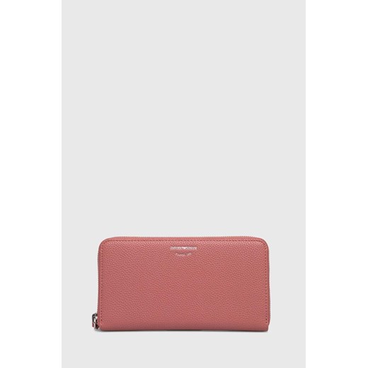 Emporio Armani portfel damski kolor różowy Y3H168 YVZ7E ze sklepu ANSWEAR.com w kategorii Portfele damskie - zdjęcie 167387259