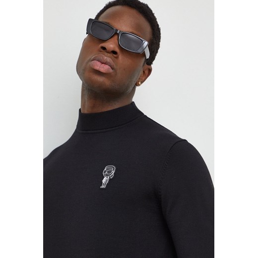 Karl Lagerfeld sweter męski kolor czarny lekki Karl Lagerfeld S ANSWEAR.com