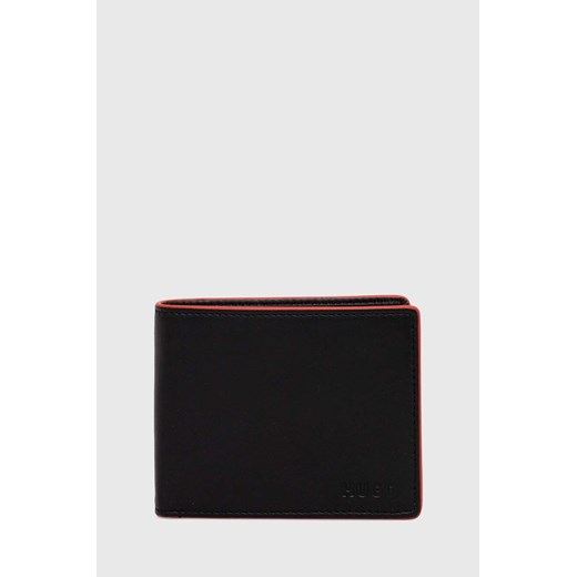 HUGO portfel skórzany męski kolor czarny 50511302 ze sklepu ANSWEAR.com w kategorii Portfele męskie - zdjęcie 167391796