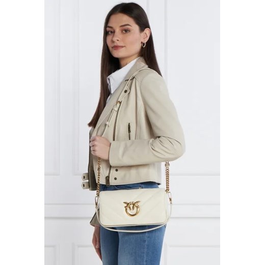 Pinko Skórzana listonoszka LOVE CLICK BAGUETTE MINI SHEEP Pinko OS Gomez Fashion Store