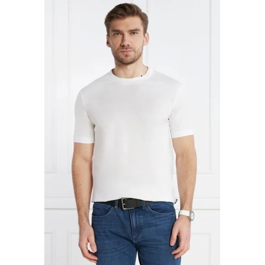 T-shirt męski biały BOSS HUGO bawełniany z krótkimi rękawami 