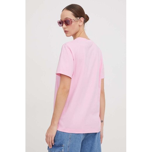 MSGM t-shirt bawełniany damski kolor różowy M ANSWEAR.com