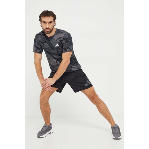 adidas Performance t-shirt treningowy Training Essentials kolor szary wzorzysty M ANSWEAR.com