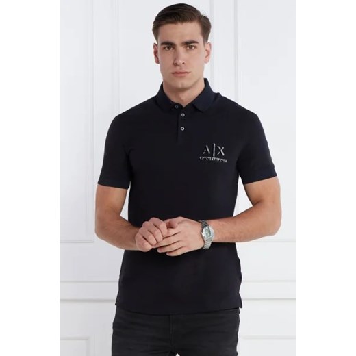 T-shirt męski Armani Exchange z krótkim rękawem czarny bawełniany 