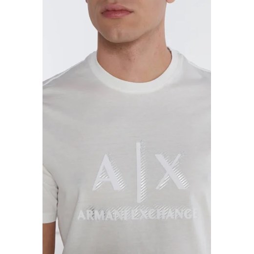 T-shirt męski Armani Exchange biały bawełniany 
